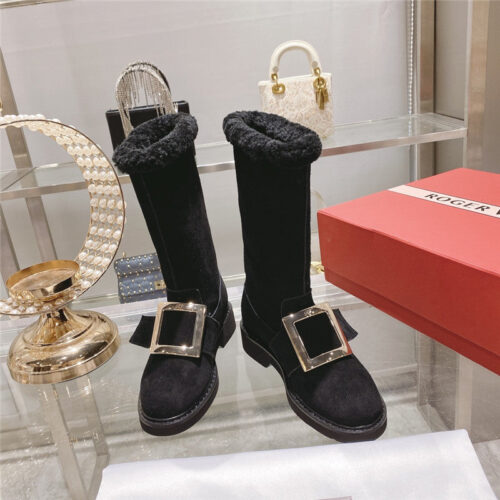 High Quality Luxury Roger Vivier New Mid Calf Boots – Style 80564 product detail