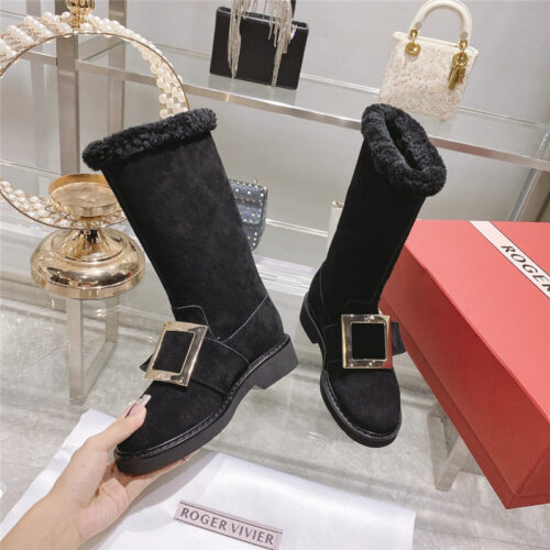 High Quality Luxury Roger Vivier New Mid Calf Boots – Style 80564 alternate view