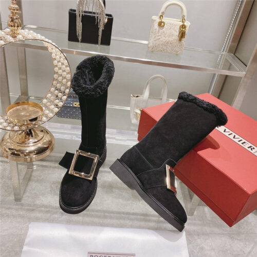 High Quality Luxury Roger Vivier New Mid Calf Boots – Style 80564 product detail