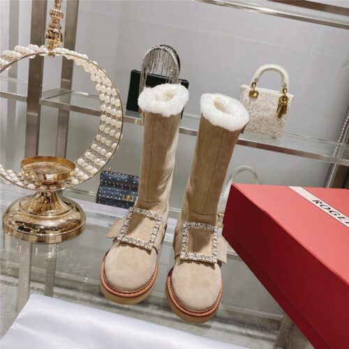 High Quality Luxury Roger Vivier New Mid Calf Boots – Style 09940 product detail