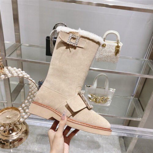 High Quality Luxury Roger Vivier New Mid Calf Boots – Style 09940 product detail