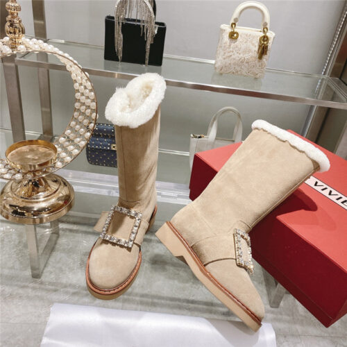 High Quality Luxury Roger Vivier New Mid Calf Boots – Style 09940 product detail