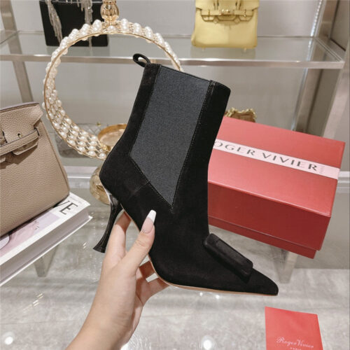 High Quality Luxury Roger Vivier New Yangjing Elephant Towel Boots – Style 02548 product detail