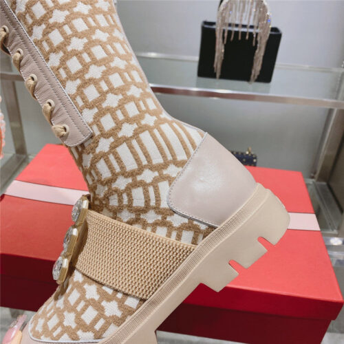 High Quality Luxury Roger Vivier New Boots Knit Boots Sports High Boots product detail