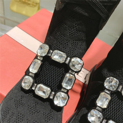 High Quality Luxury Roger Vivier New Boots Knit Boots Sports High Boots – Style 17332 product detail