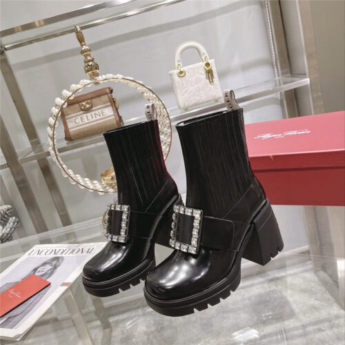 High Quality Luxury Roger Vivier Autumn And Winter New High-Heeled Ankle Boots
