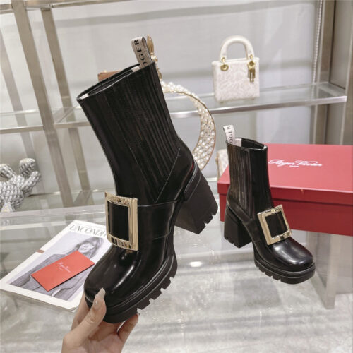 High Quality Luxury Roger Vivier Autumn And Winter New High-Heeled Ankle Boots – Style 53076 product detail