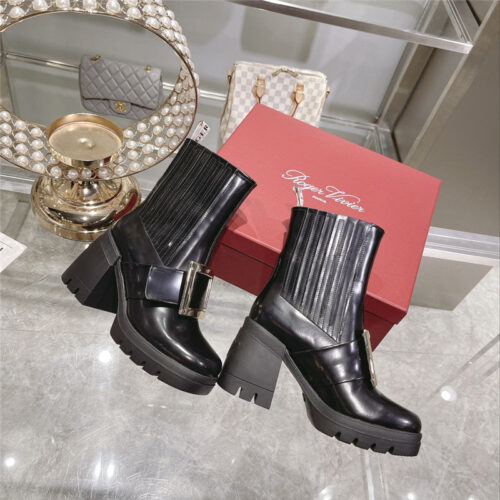 High Quality Luxury Roger Vivier Autumn And Winter New High-Heeled Ankle Boots – Style 53076 product detail