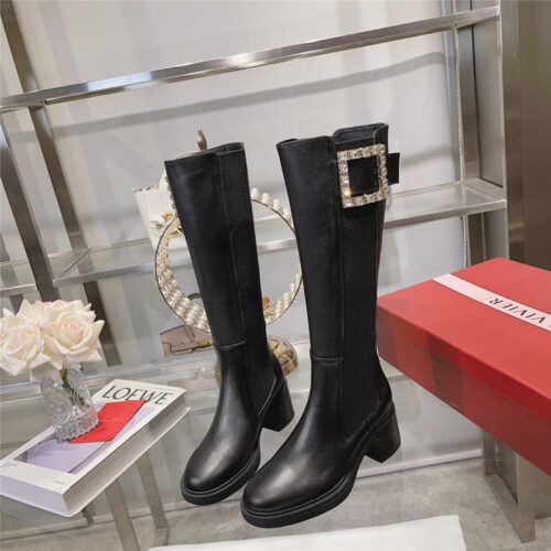 High Quality Luxury Roger Vivier Classic Buckle Boots