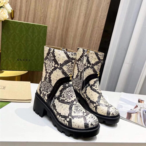 High Quality Luxury Gucci Vintage British Style Ankle Boots alternate view