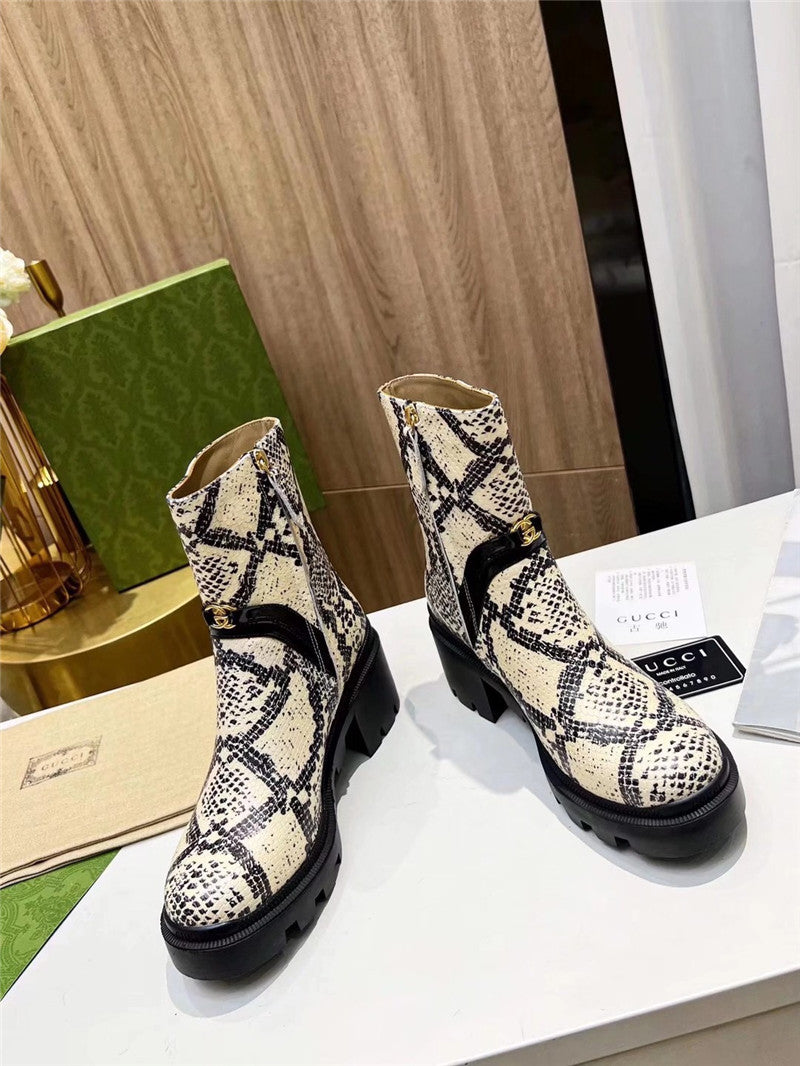 High Quality Luxury Gucci Vintage British Style Ankle Boots product detail