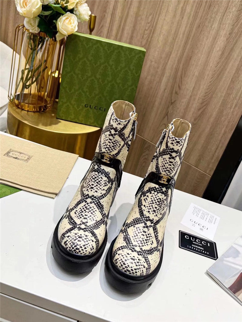 High Quality Luxury Gucci Vintage British Style Ankle Boots product detail
