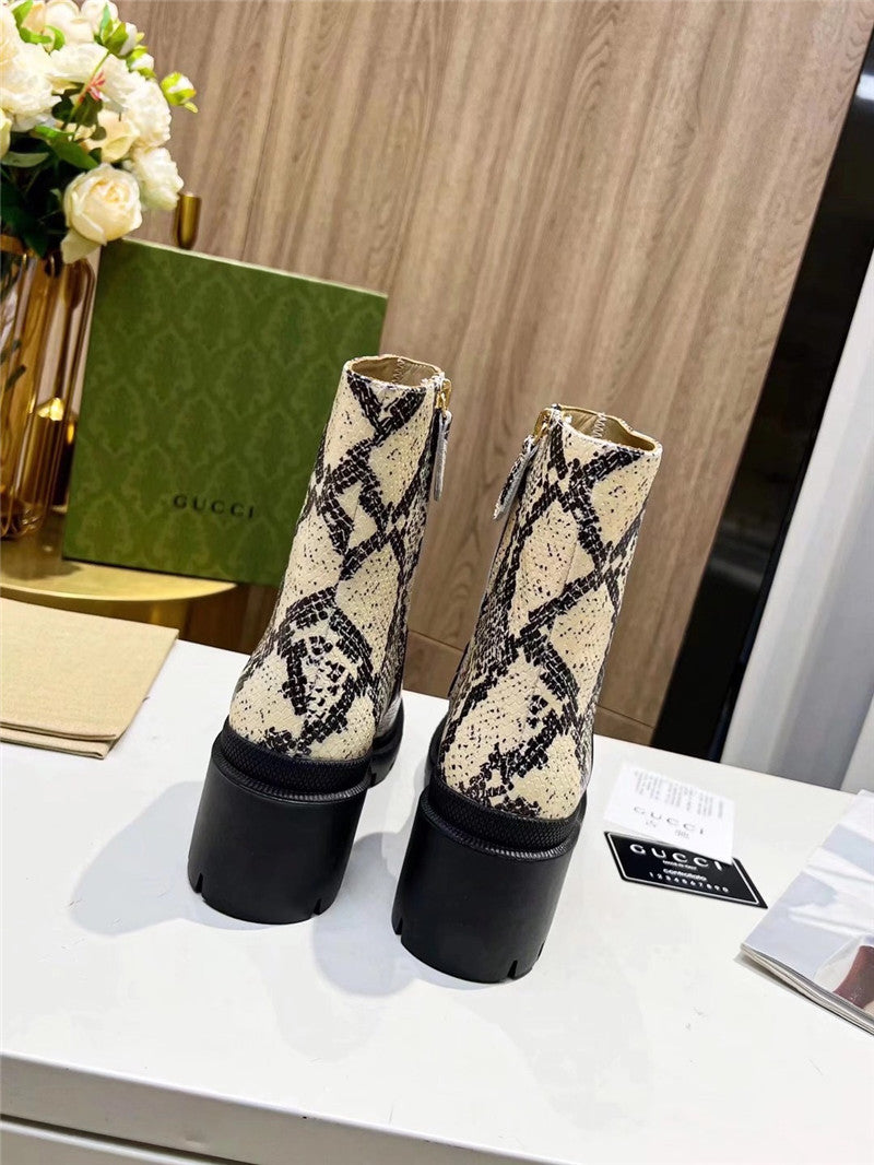 High Quality Luxury Gucci Vintage British Style Ankle Boots product detail