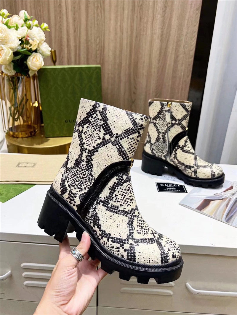 High Quality Luxury Gucci Vintage British Style Ankle Boots product detail