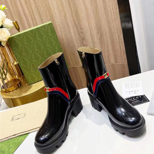 High Quality Luxury Gucci Vintage British Style Ankle Boots – Style 09427 product detail