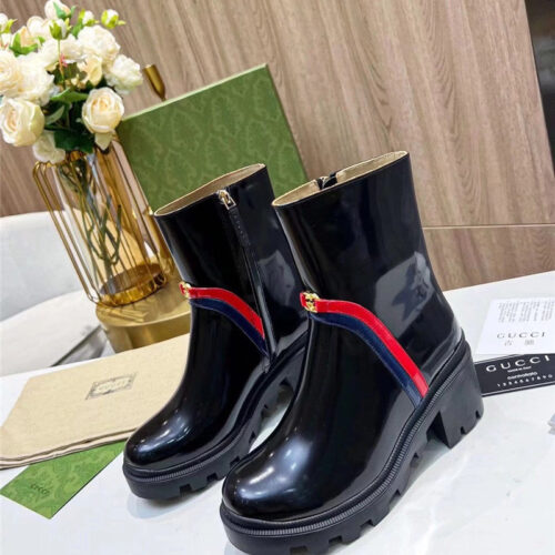 High Quality Luxury Gucci Vintage British Style Ankle Boots – Style 09427