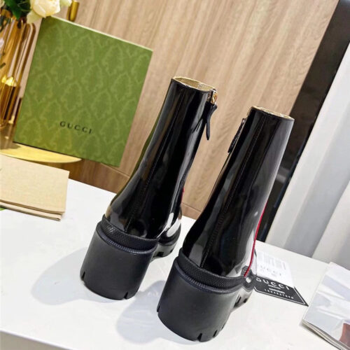 High Quality Luxury Gucci Vintage British Style Ankle Boots – Style 09427 product detail
