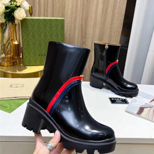 High Quality Luxury Gucci Vintage British Style Ankle Boots – Style 09427 product detail