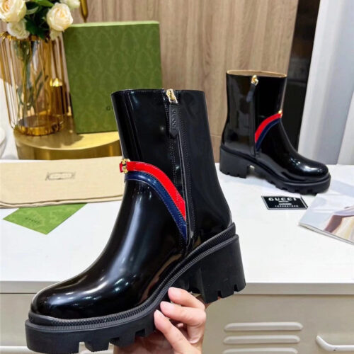 High Quality Luxury Gucci Vintage British Style Ankle Boots – Style 09427 product detail