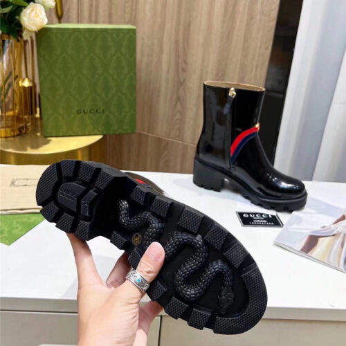 High Quality Luxury Gucci Vintage British Style Ankle Boots – Style 09427 product detail