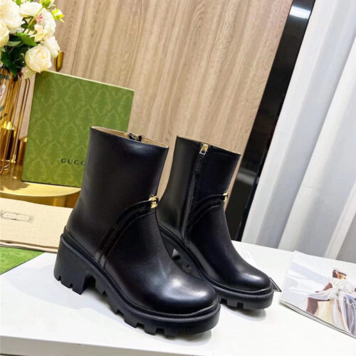 High Quality Luxury Gucci Vintage British Style Ankle Boots – Style 42195 alternate view