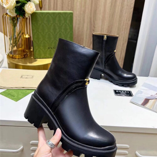 High Quality Luxury Gucci Vintage British Style Ankle Boots – Style 42195 product detail