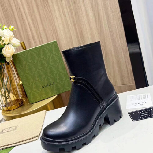 High Quality Luxury Gucci Vintage British Style Ankle Boots – Style 42195 product detail