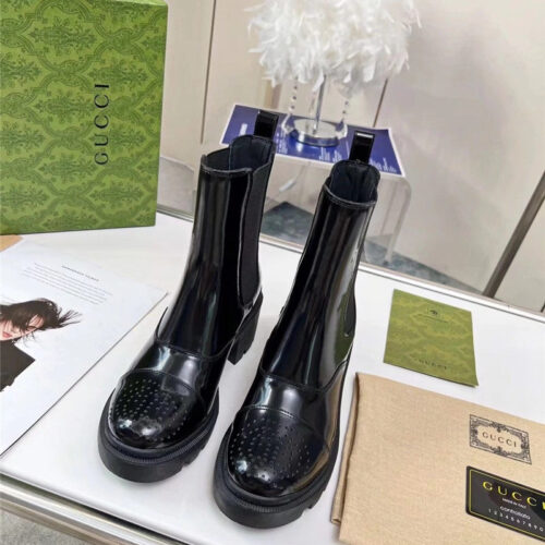High Quality Luxury Gucci Vintage British Style Ankle Boots – Style 74963 product detail