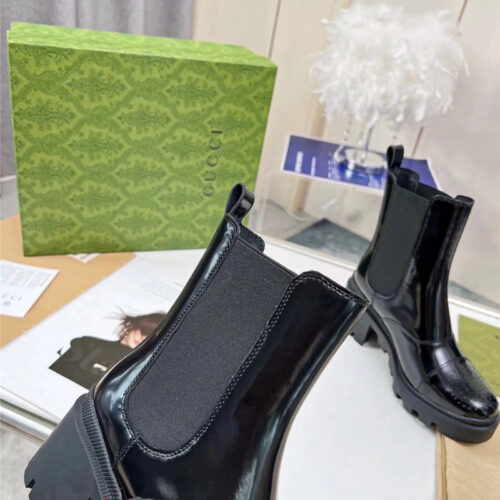 High Quality Luxury Gucci Vintage British Style Ankle Boots – Style 74963 product detail