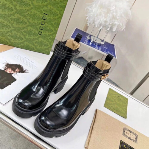 High Quality Luxury Gucci Vintage British Style Ankle Boots – Style 00947 product detail