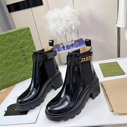 High Quality Luxury Gucci Vintage British Style Ankle Boots – Style 00947