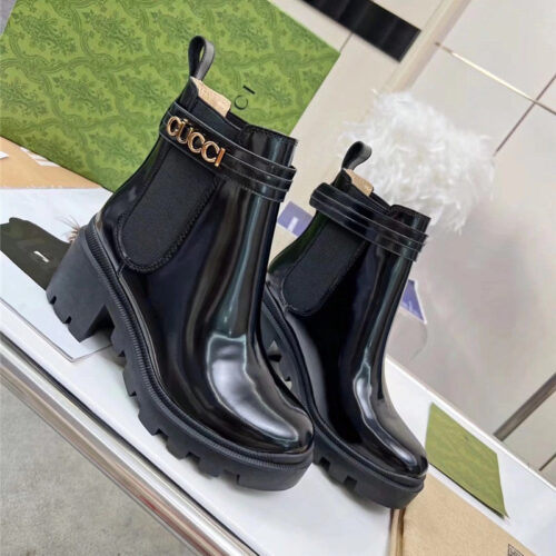 High Quality Luxury Gucci Vintage British Style Ankle Boots – Style 00947 alternate view