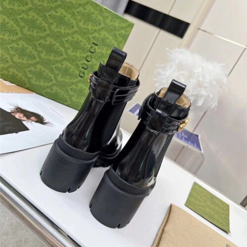 High Quality Luxury Gucci Vintage British Style Ankle Boots – Style 00947 product detail
