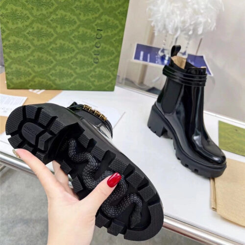 High Quality Luxury Gucci Vintage British Style Ankle Boots – Style 00947 product detail