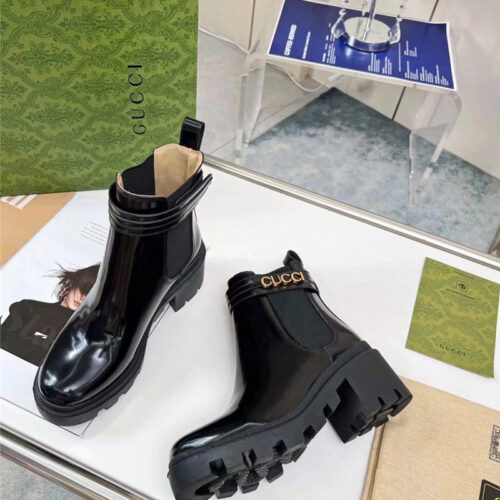 High Quality Luxury Gucci Vintage British Style Ankle Boots – Style 00947 product detail
