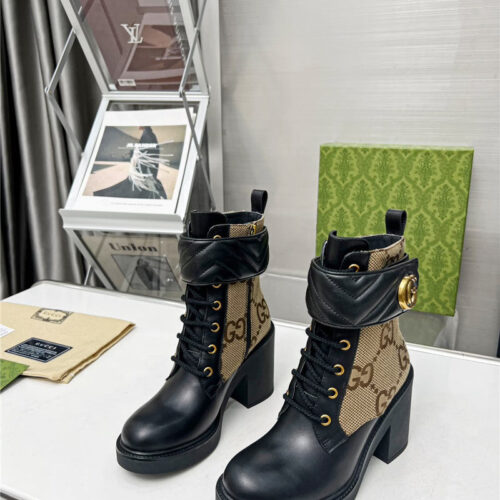 High Quality Luxury Gucci Double G Ankle Boots