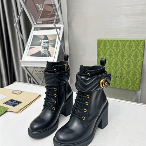 High Quality Luxury Gucci Double G Ankle Boots – Style 13651