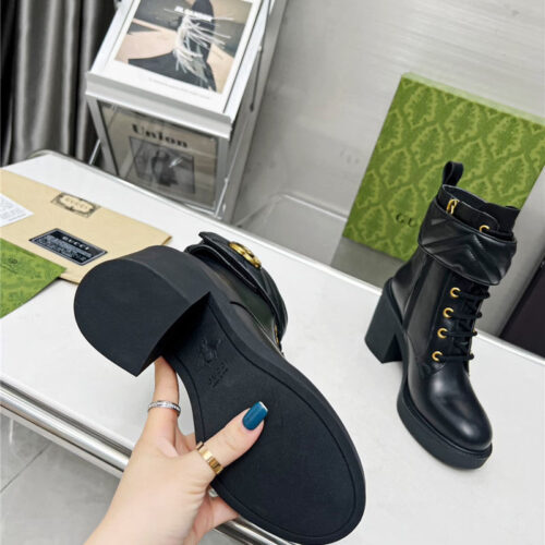 High Quality Luxury Gucci Double G Ankle Boots – Style 13651 product detail
