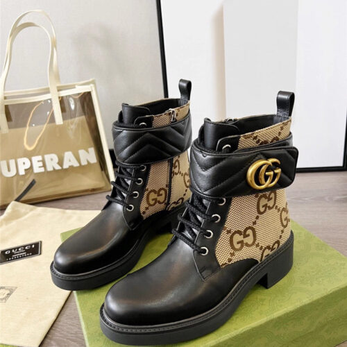 High Quality Luxury Gucci Double G Ankle Boots – Style 11955