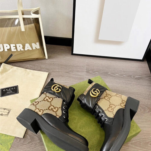 High Quality Luxury Gucci Double G Ankle Boots – Style 11955 product detail