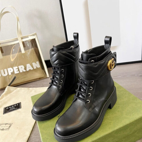 High Quality Luxury Gucci Double G Ankle Boots – Style 10259