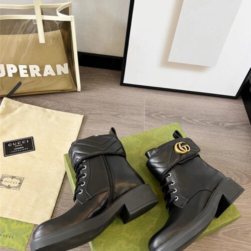 High Quality Luxury Gucci Double G Ankle Boots – Style 10259 product detail