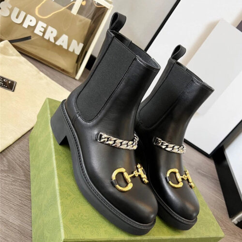 High Quality Luxury Gucci Double G Ankle Boots – Style 75795 alternate view