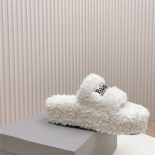 High Quality Luxury Balenciaga Platform Fur Sliders product detail
