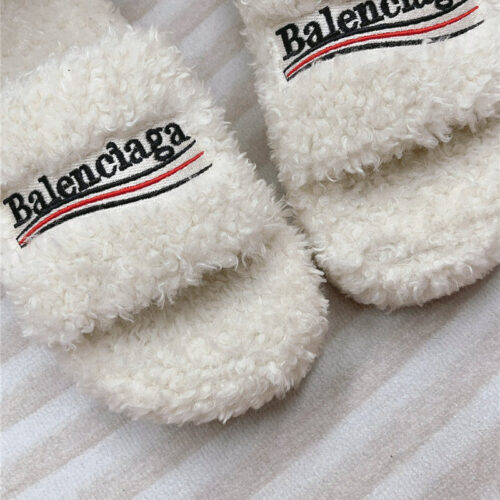 High Quality Luxury Balenciaga Platform Fur Sliders product detail