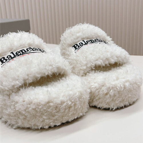 High Quality Luxury Balenciaga Platform Fur Sliders product detail