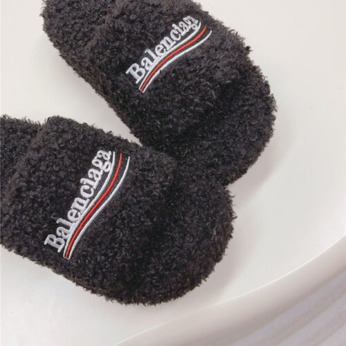High Quality Luxury Balenciaga Platform Fur Sliders – Style 41603 product detail