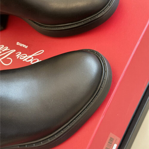 High Quality Luxury Roger Vivier Square Buckle Chunky Heel Chelsea Boots – Style 26772 product detail