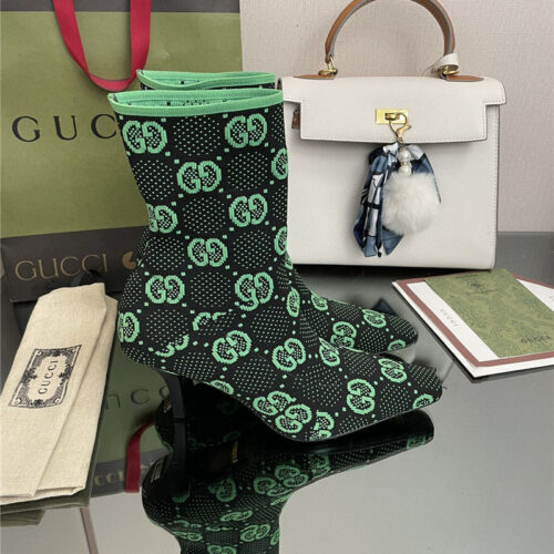 High Quality Luxury Gucci New GG Knitted Ankle Boots Elastic Socks Boots product detail
