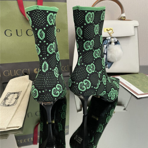 High Quality Luxury Gucci New GG Knitted Ankle Boots Elastic Socks Boots product detail